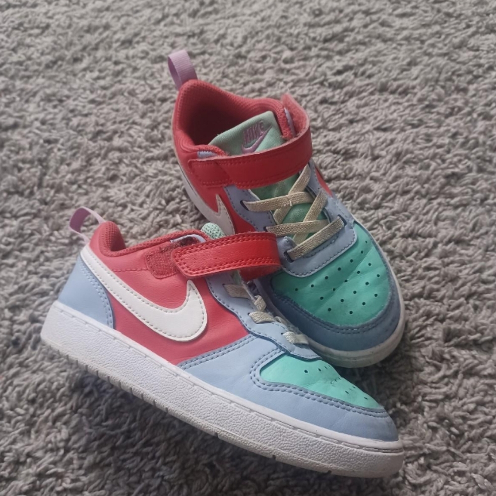 Nike Red and Blue Sneakers Vibrant Design